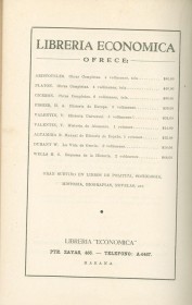 Listado de Precios de libros en la República, Cuba